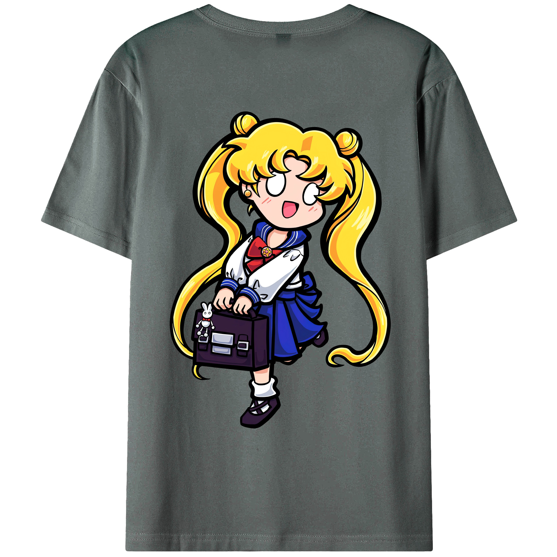 （画像用） 美少女戦士セーラームーン 愛野 美奈子 あいの みなこ Sailor Moon Aino Minako 綿100％ メンズ半袖Tシャツ（バックプリント） 通気性